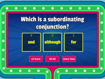 Subordinating vs Coordinating Conjunctions