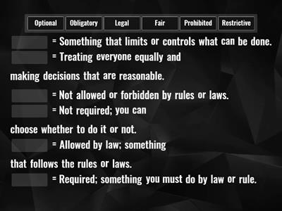 Vocabulary: The law