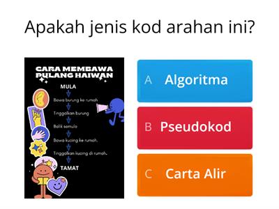 PENGATURCARAAN : ALGORITMA, PSEUDOKOD, CARTA ALIR