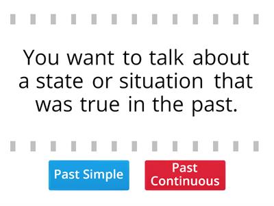 Past Simple vs. Past Continuous