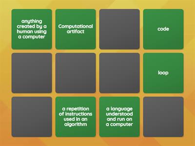 Computer languages matching game
