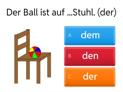 Wechselpräpositionen. Dativ. DaF A1 