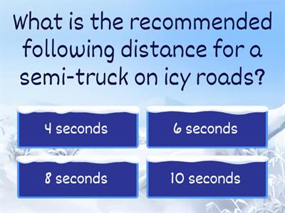 Winter Driving Quiz