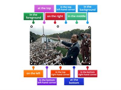 Vocabulary to describe a picture with MLK