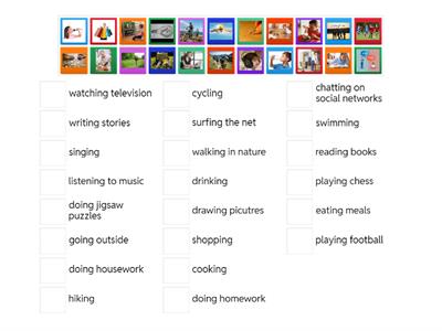 Free time activities - vocabulary