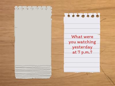  Past Continuous + Past Simple - speaking