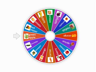 Fruits and Vegetables - random wheel 