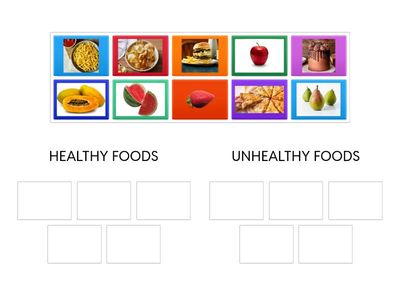 HEALTHY FOODS DRAG AND DROP