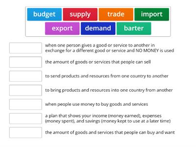 Enconomics Vocabulary 