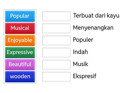 Now match this vocabulary with its meaning on the other side.