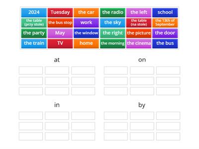 Prepositions of place II