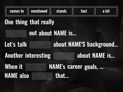 Organization Indicator Statements for an Introduction Speech