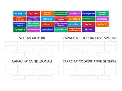  Schemi e capacità motorie