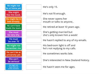 Modal verbs of deduction - present