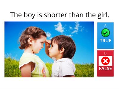 Bigger / smaller / taller / shorter