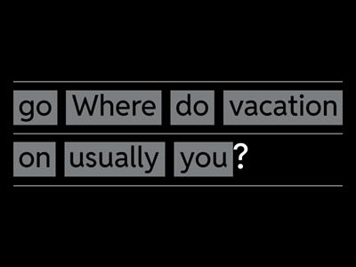Word Order in Questions