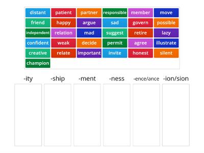 Noun Suffixes