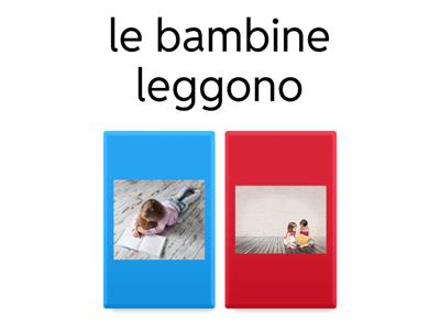 SV singolare plurale (comprensione)