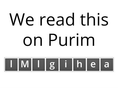 Purim Anagram