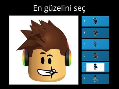 en güzel bir roblox karakter seç