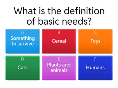  Basic needs of organisms