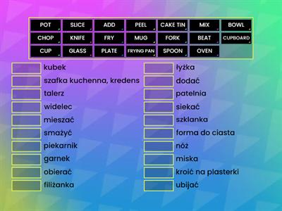 EC A2 UNIT 6 - Cooking nouns / verbs