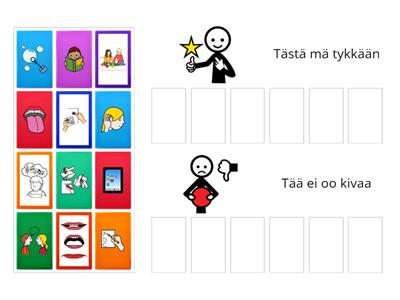 Puheterapia: Minä tykkään ja en tykkää