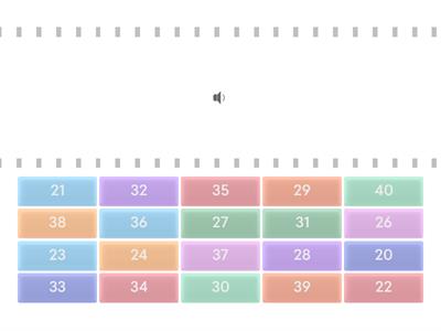 listening numbers 20-40