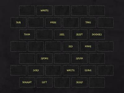 IRREGULAR VERBS IN SIMPLE PAST MEMORY GAME