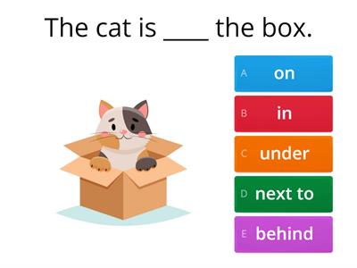 Prepositions of place | The cat & the box