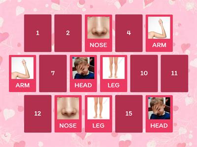 Body Parts Memory Game