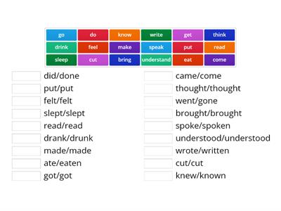 Irregular verbs 1 (Beginner)