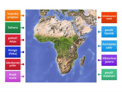 Afrika - slepá mapa