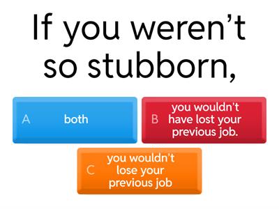 Mixed conditionals