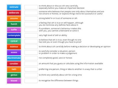 Part 1 of 6 Unit 2 Definitions Destination C1 C2