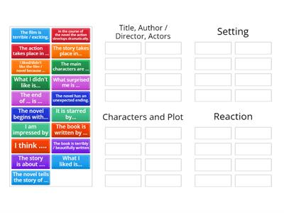 Reviews . Match the sentences with the right part