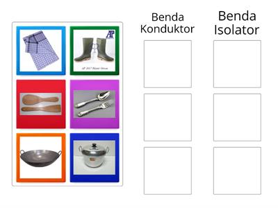 Mengelompokkan Benda Konduktor dan Benda Isolator