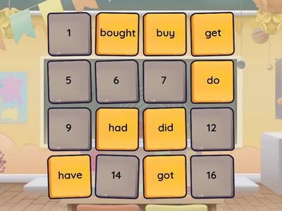 Past simple irregular verbs