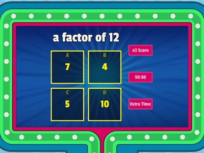 Factors and Multiples Practice 