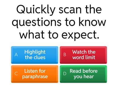 Quiz Listening Tip Explanation