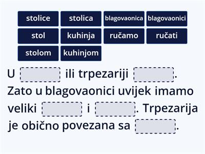 (HR) Dovrši rečenicu - Blagovaonica