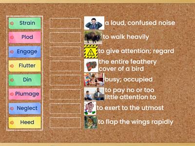 "The Sparrow" Vocabulary Matching