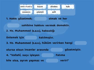 8.4.5. Hz. Muhammed’in (s.a.v.) Hakkı Gözetmedeki Hassasiyeti