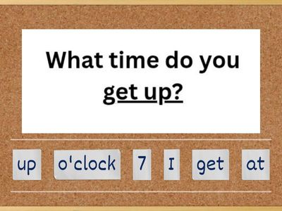 ordenar respuestas en inglés 