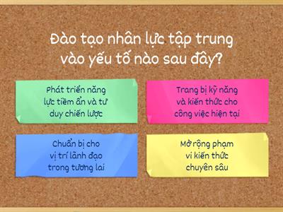 Đào tạo và phát triển nhân lực