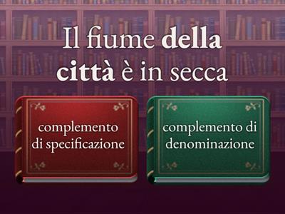 Complemento di specificazione o denominazione
