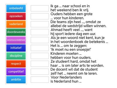 Thema 5 - taak 1 - woorden (Link A2-B1)
