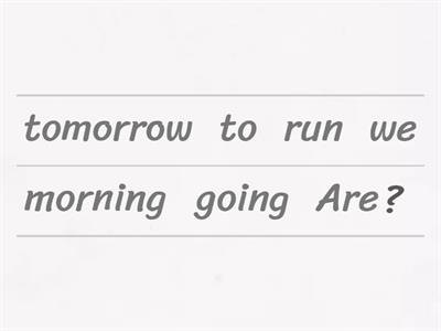 Be + Going to.
