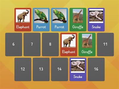 Memory Game Animals