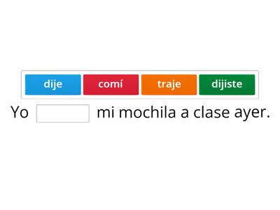 Irregular Preterite All Forms